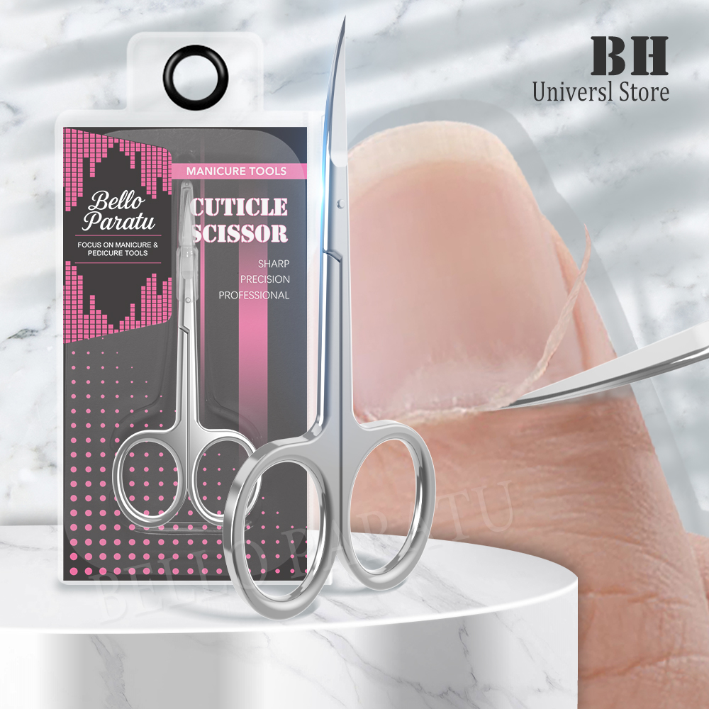 Nail Extension Form - 1Pcs Cuticle Scissors Nipper Curved Stainless