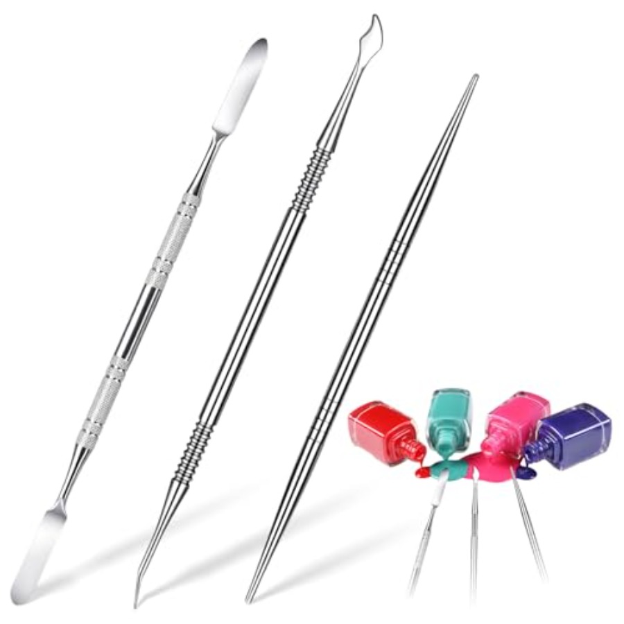 Nail Art Gel Polish - 3PCS Nail Sculpture Pen 3D Stainless