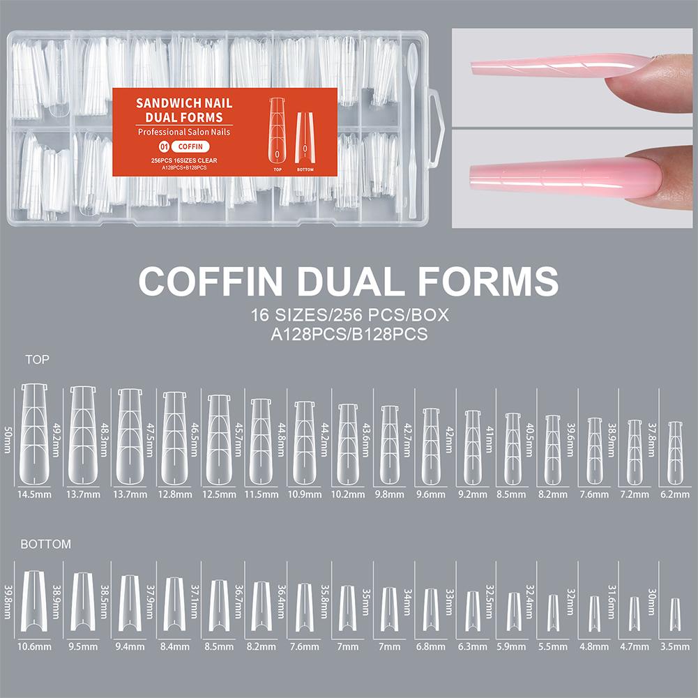 256PCS Sandwich Dual Nail Form – Nail Extension Form Bewertung und Preis