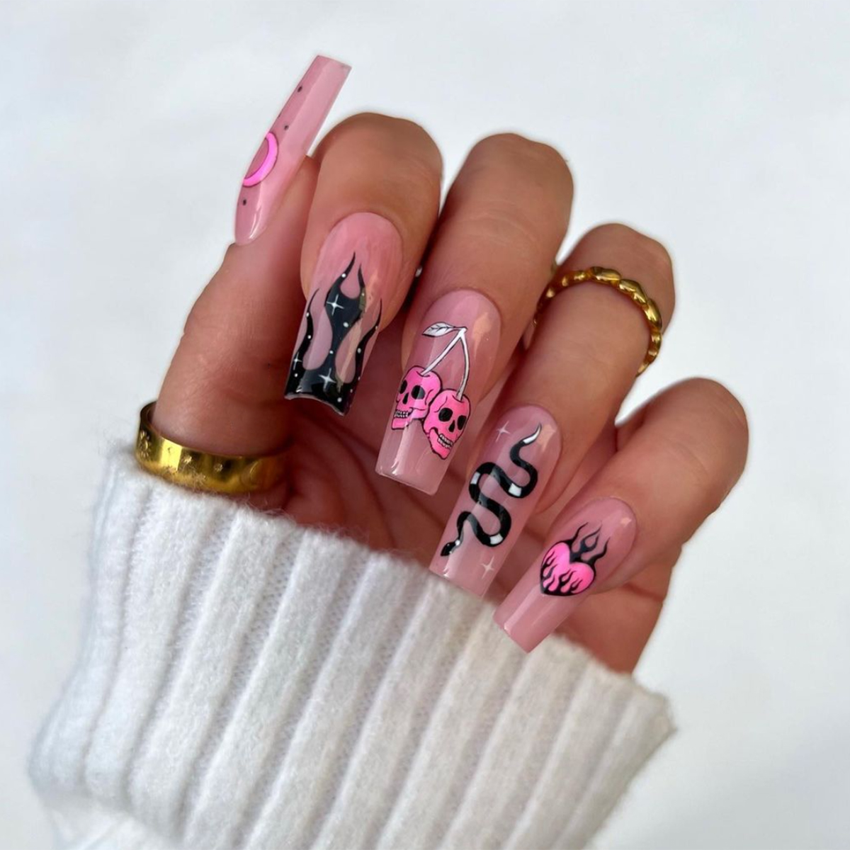 24pcs Medium length Square Nai – Nail Art Love Bewertung und Preis