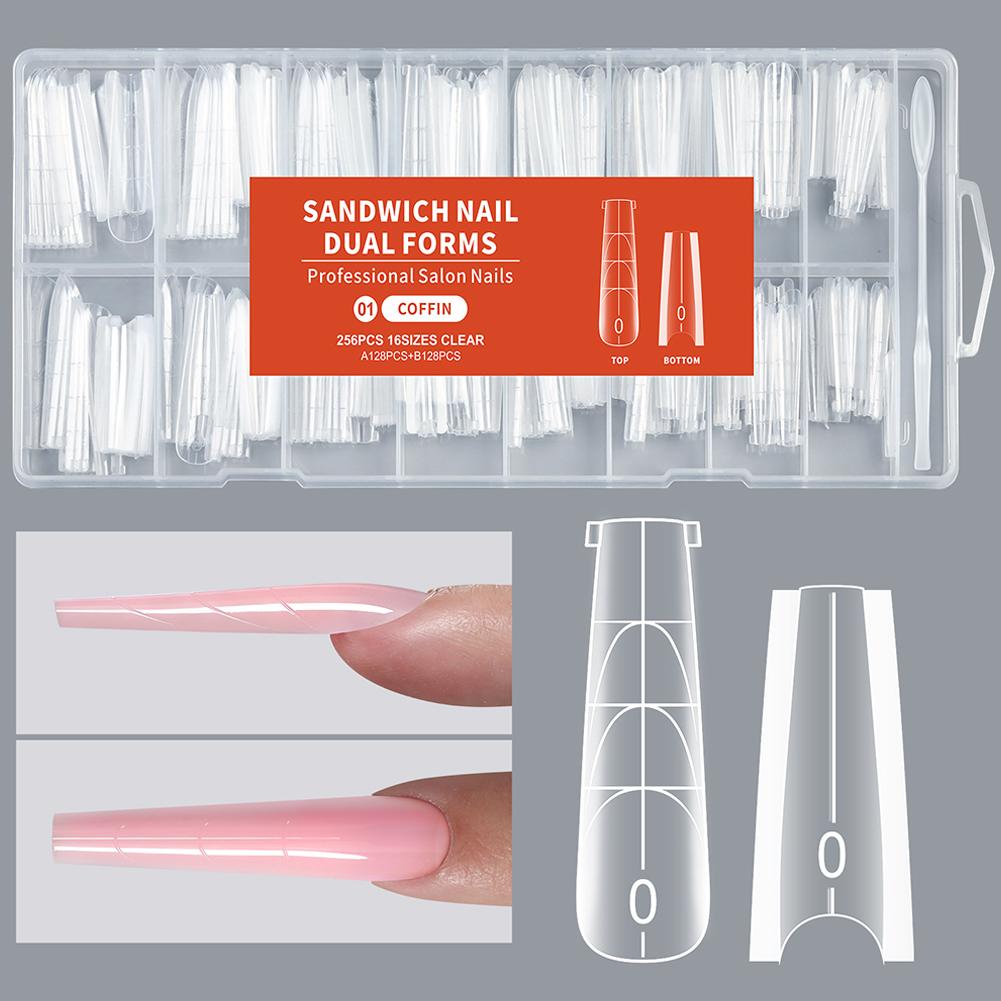 256Pcs Sandwich Nail Dual Exte – Nail Extension Form Bewertung und Preis