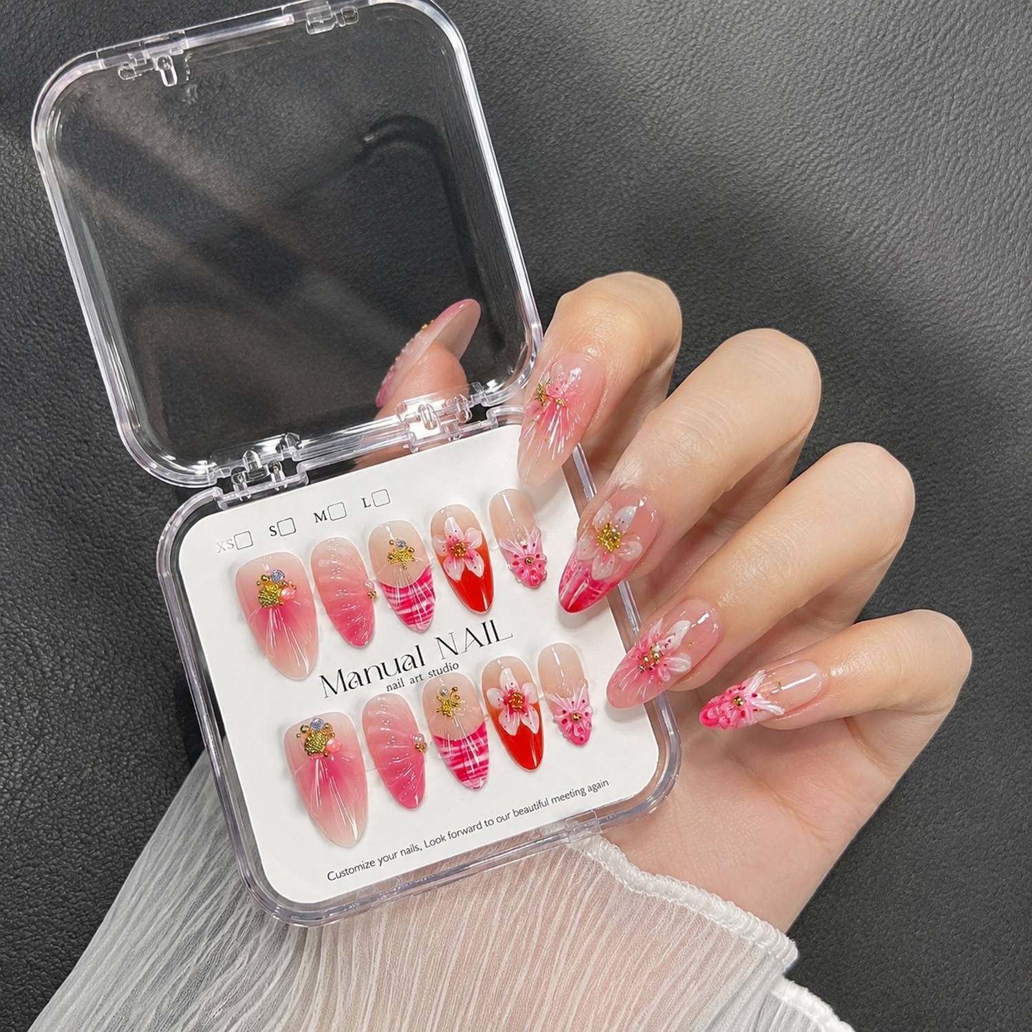 1Box Pearl Accents Pink Ombre  – Nail Art Ombre Pink Bewertung und Preis
