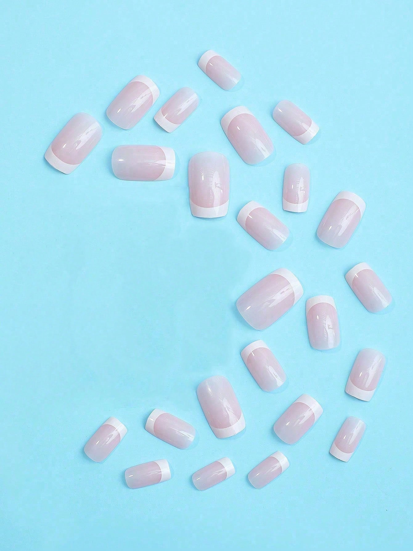 24pcs White French False Nails – Nail Art Ombre Pink Bewertung und Preis