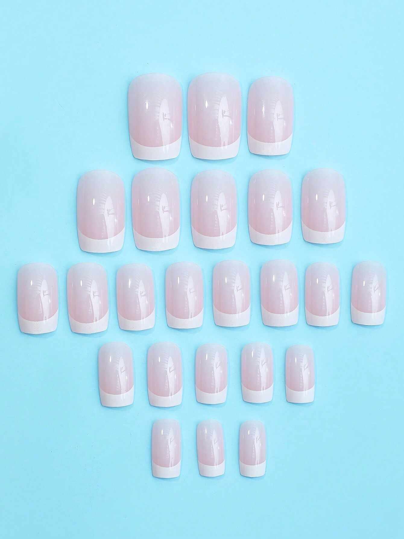 24pcs White French False Nails – Nail Art Ombre Pink Bewertung und Preis