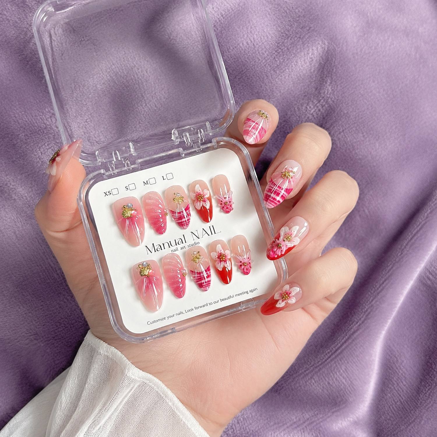 1Box 3D Flower Pink Ombre Acry – Nail Art Ombre Pink Bewertung und Preis