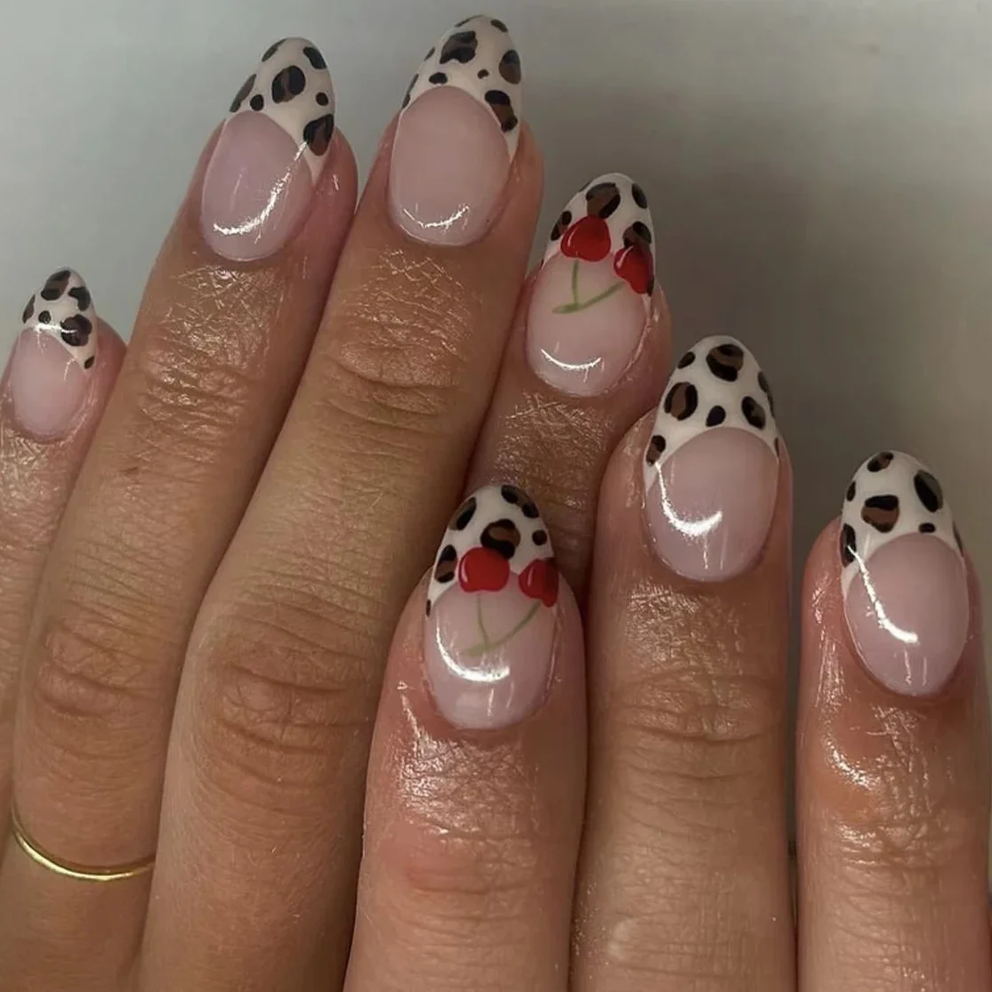 Leopard Print Long Pointed Fak – Nail Art Love Bewertung und Preis