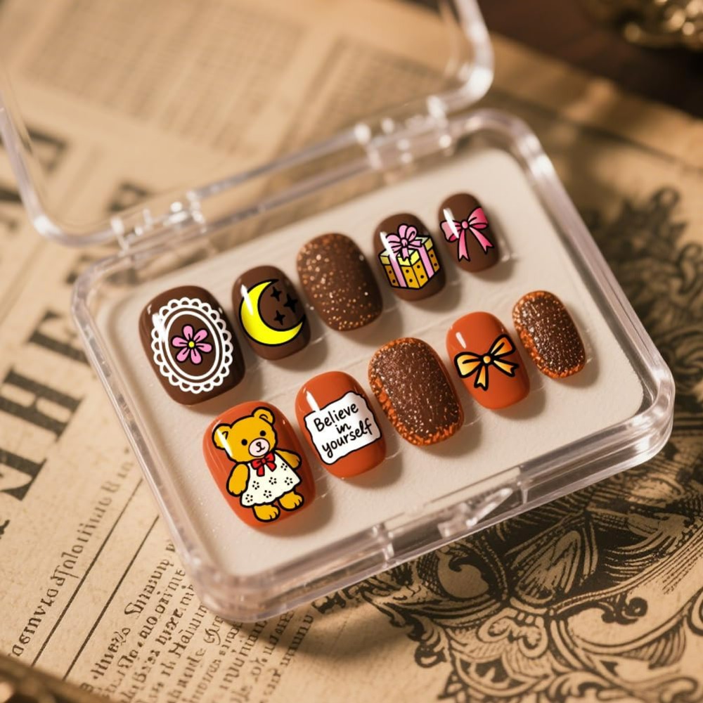 3pcs Cute Bear Nail Stamping P – Nail Art Love Bewertung und Preis