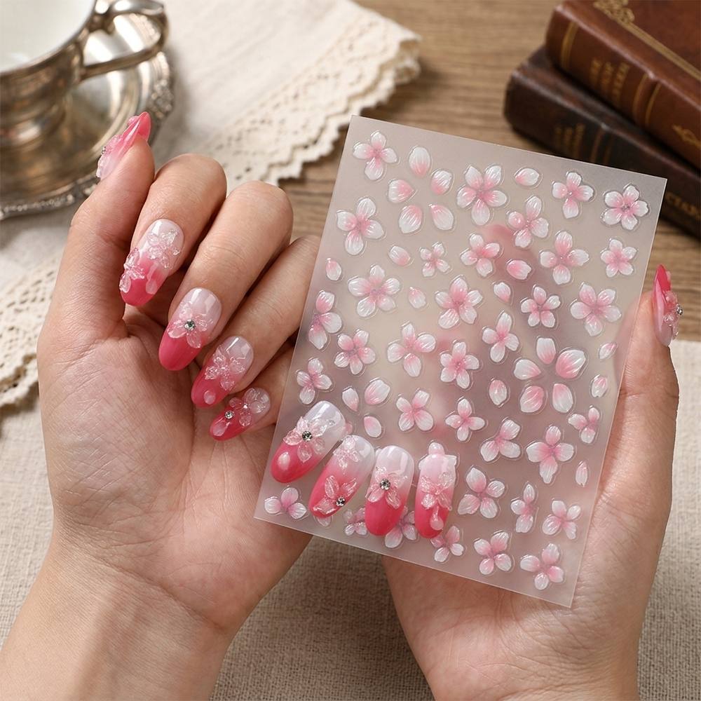 1Pc Raised Relief Gradient Des – Nail Art Ombre Pink Bewertung und Preis