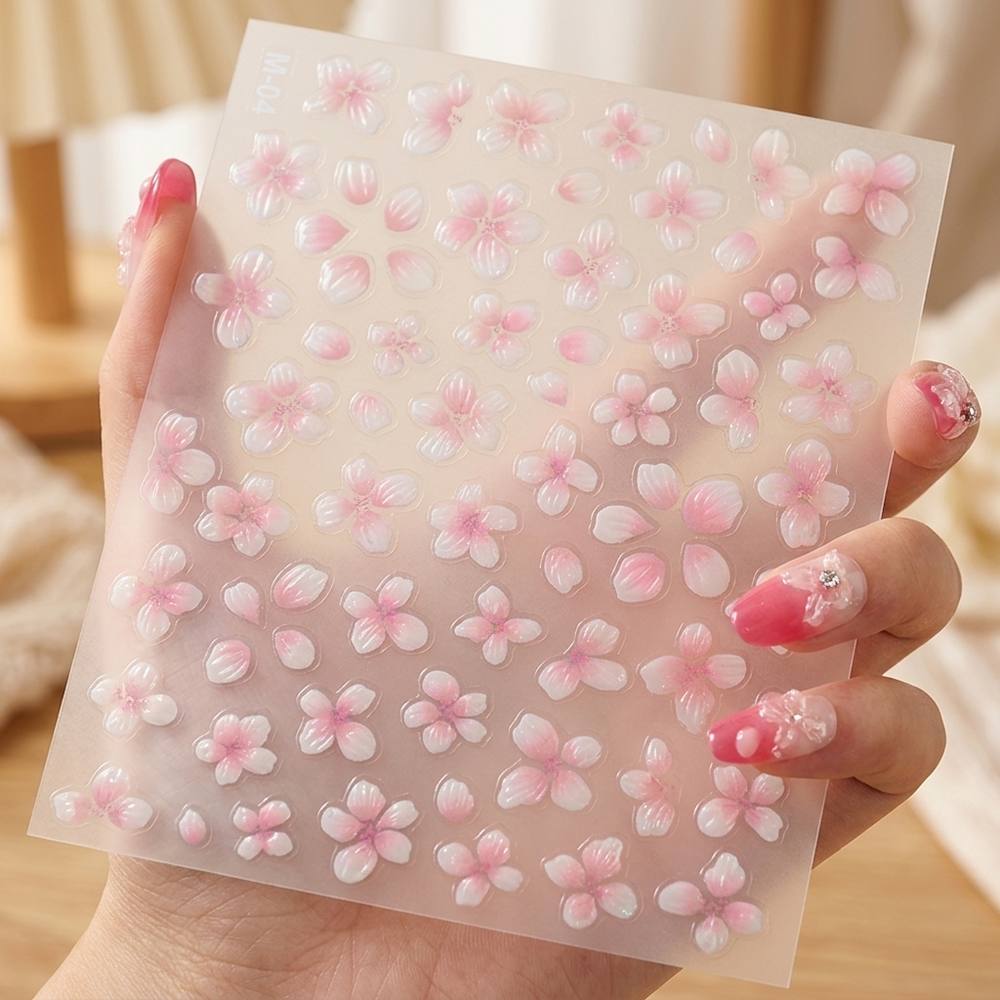 1Pc Raised Relief Gradient Des – Nail Art Ombre Pink Bewertung und Preis
