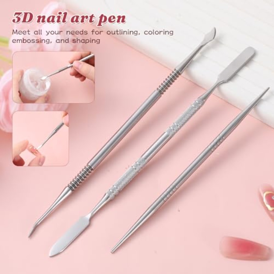 3PCS Nail Sculpture Pen 3D Sta – Nail Art Gel Polish Bewertung und Preis