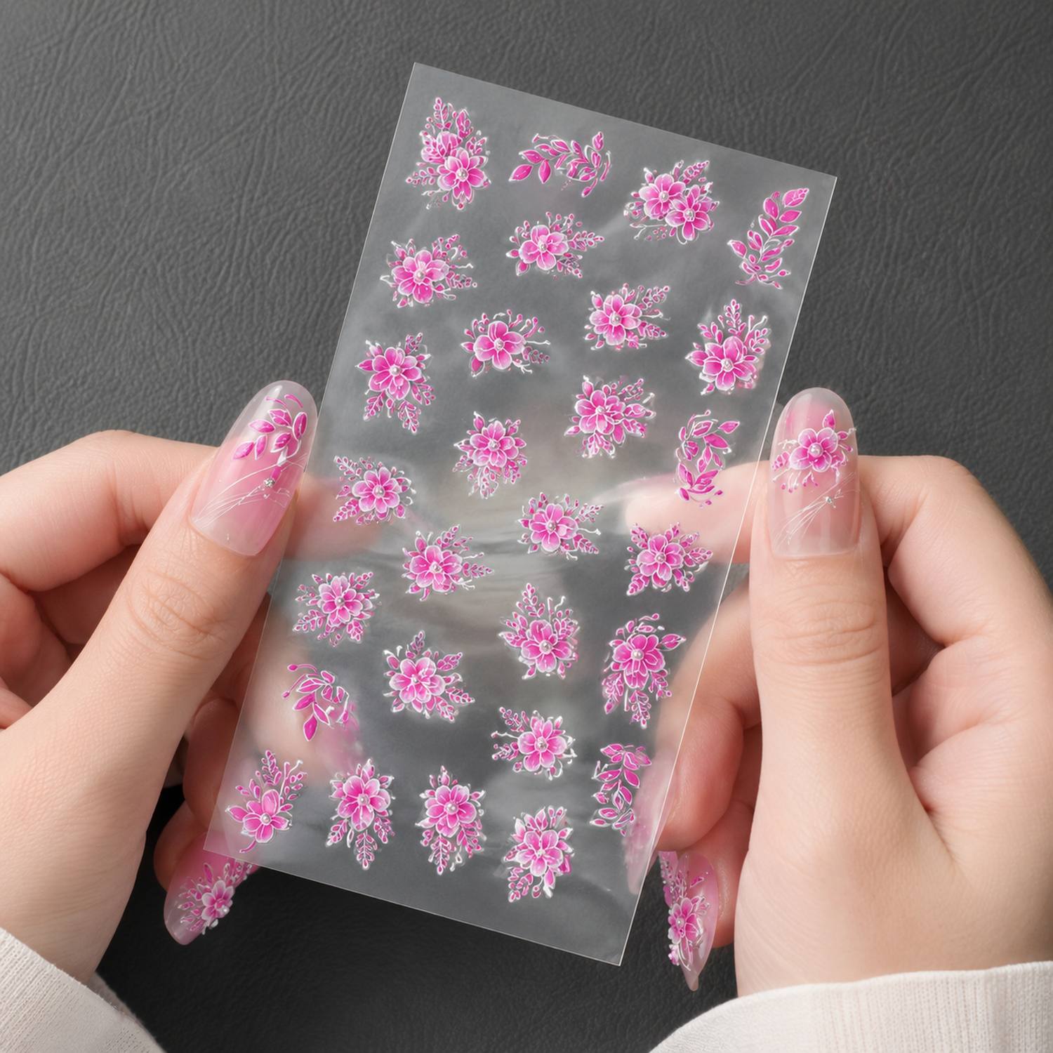 1Pc 3D Raised Blossom And Foli – Nail Art Ombre Pink Bewertung und Preis