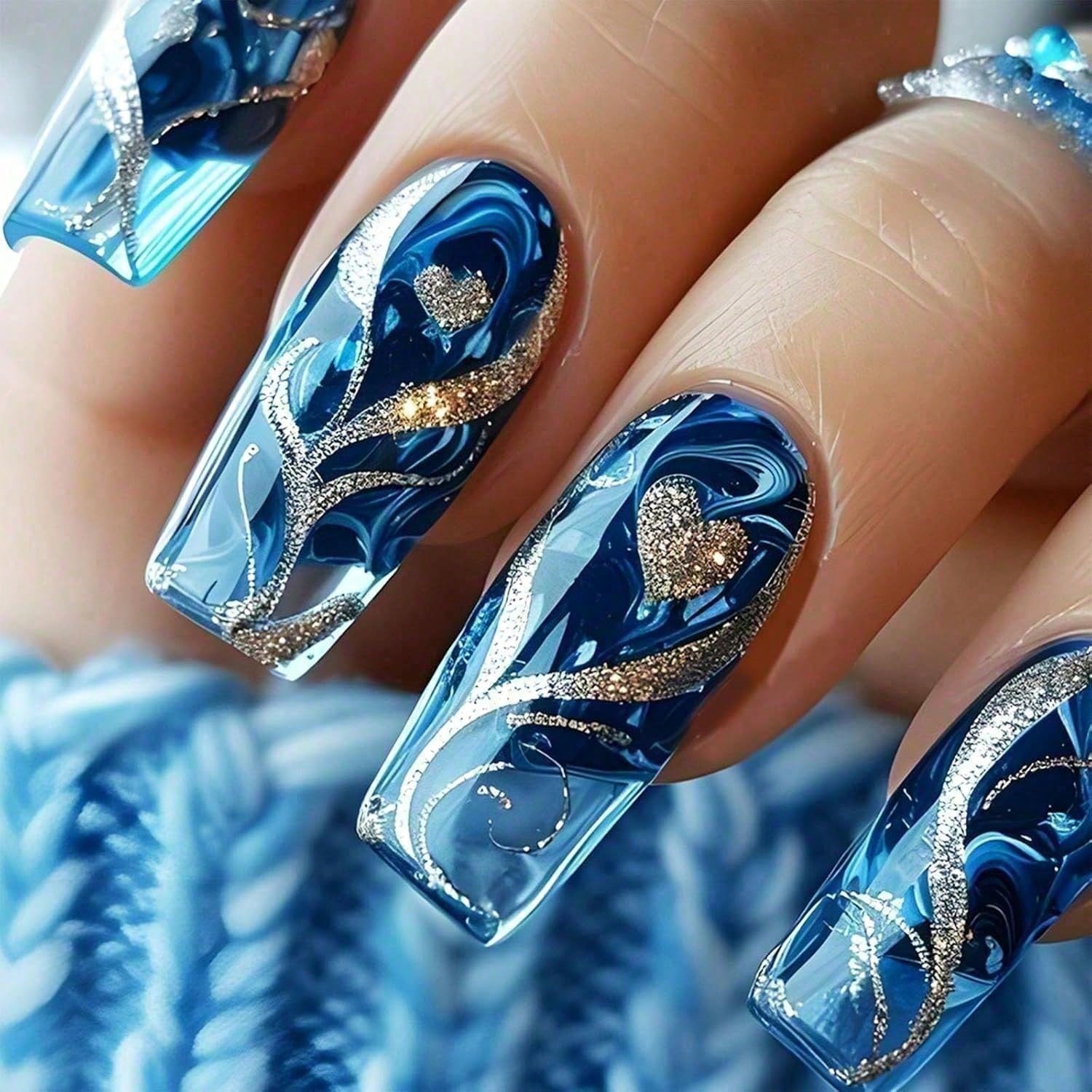 Gold Curve Sea Wave Press On N – Nail Art Love Bewertung und Preis