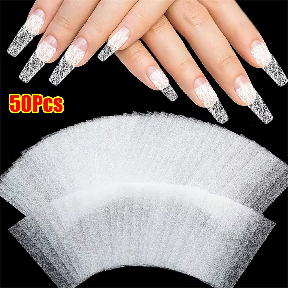 50Pcs New Non-woven Silk Fiber – Nail Extension Form Bewertung und Preis