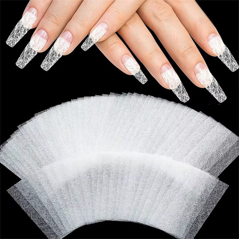 50Pcs New Non-woven Silk Fiber – Nail Extension Form Bewertung und Preis