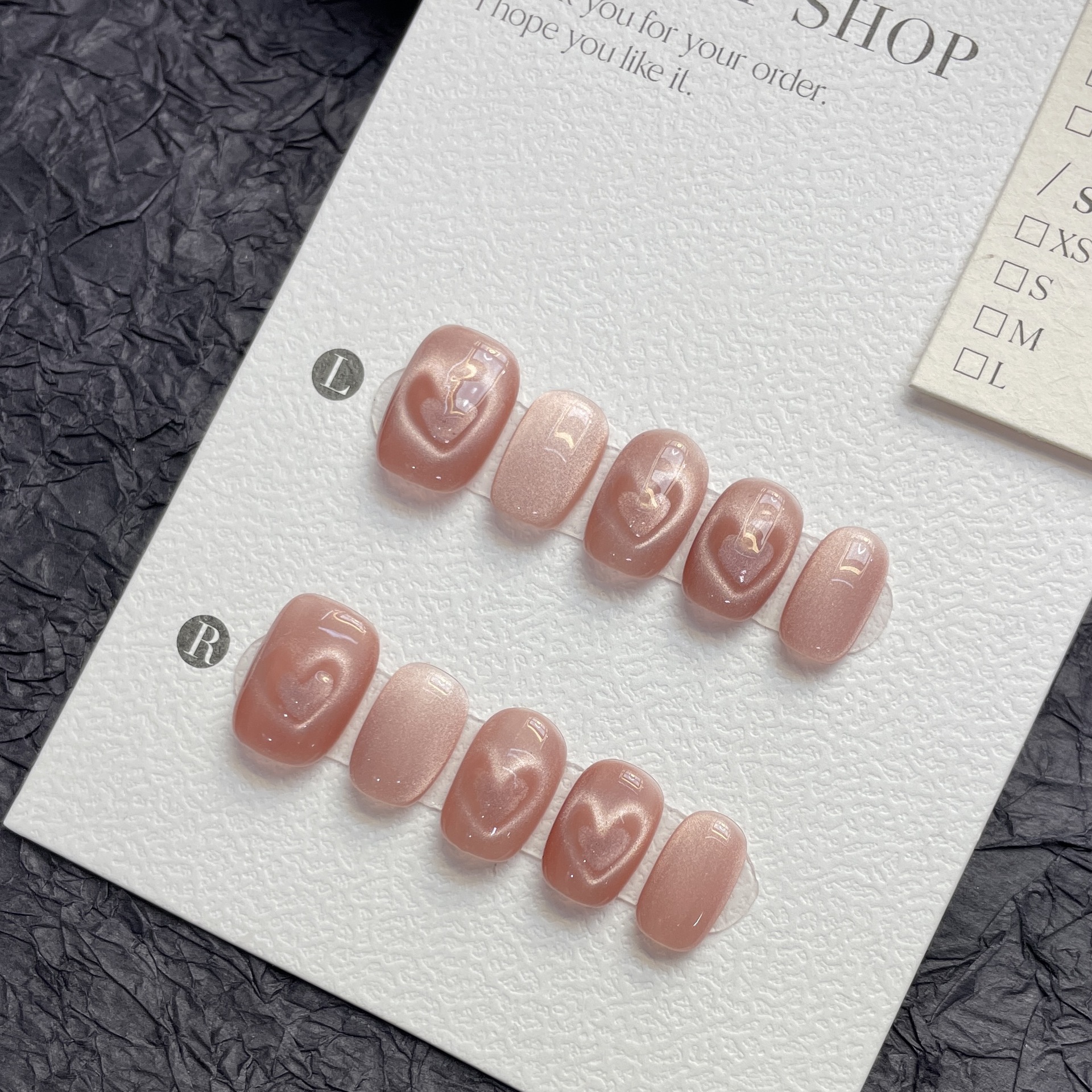 10pcs Pure Hand Pressed Short  – Nail Art Love Bewertung und Preis