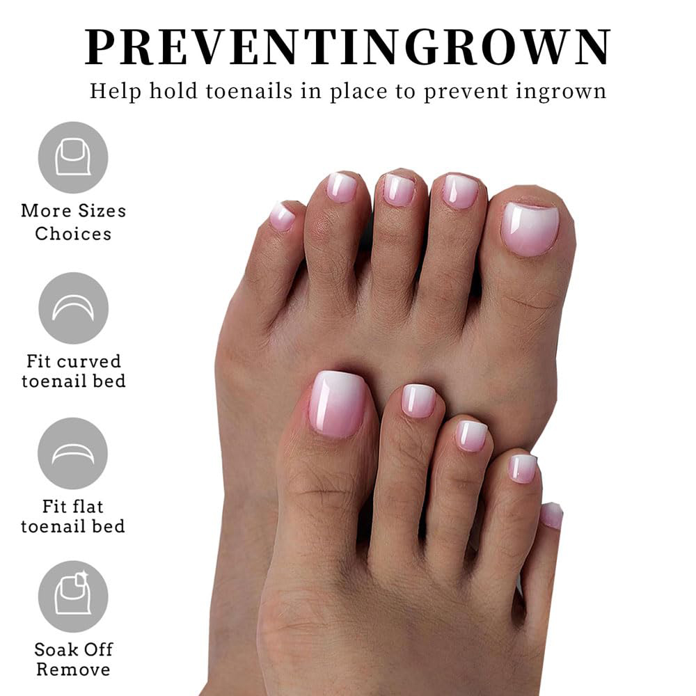 120pcs Ombre Pink White Toe Na – Nail Art Ombre Pink Bewertung und Preis